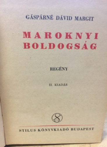 Maroknyi boldogsg