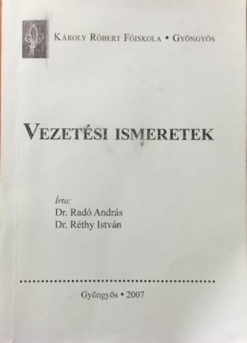 Vezetsi ismeretek