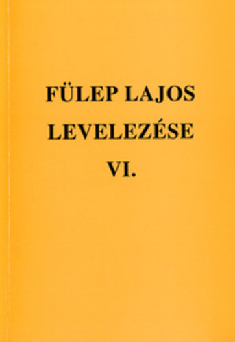 Flep Lajos levelezse VI. - 1951-1960