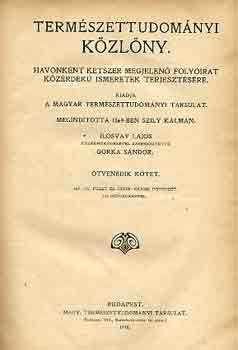 Termszettudomnyi kzlny 1918