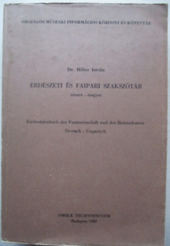 Erdszeti s faipari szaksztr (nmet-magyar)