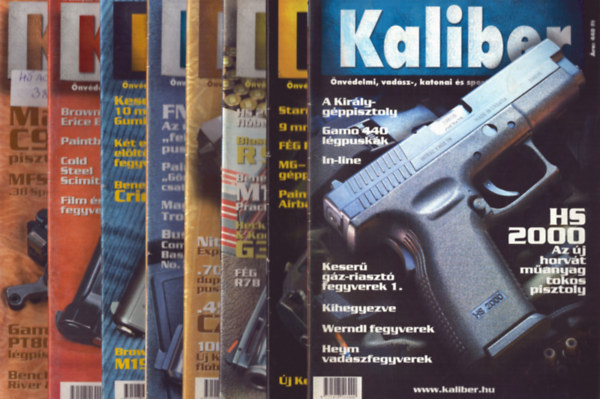 Kaliber 2001/2., 3., 4., 5., 6., 8., 10., 12. szmok (8 db)