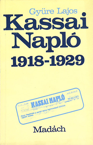 Gyre Lajos - Kassai Napl 1918-1929