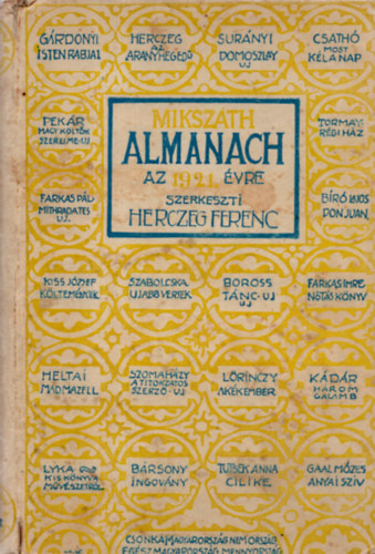 Herczeg Ferenc  (szerk.) - Mikszth Almanach az 1921-ik vre