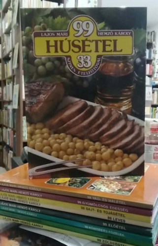 9 db-os K�NYVMENT� AJ�NLAT, szak�csk�nyv: 99 h�s�tel+ 99 vad- �s hal�tel+ 99 gy�m�lcs�s �dess�g+ 99 sajt- �s toj�s�tel+ 99 leves+ 99 el��tel+ 99 k�r�t�s �s f�zel�k+ 99 sal�ta+ 99 z�lds�gt�l