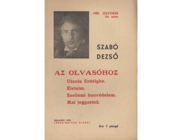 Az olvashoz (Szab Dezs Ujabb Mvei 54.)