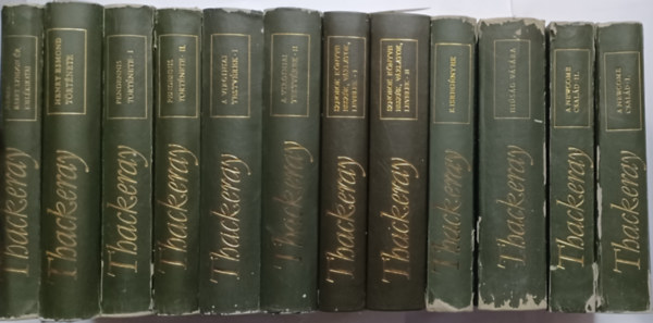 William Makepeace Thackeray mvei I-XII.: Hisg vsra +  Kisregnyek +  Nemes Barry Lyndon r emlkiratai +  Pendennis trtnete I-II. + Newcome csald I-II. + Henry Esmond trtnete +  A  virginai testvrek I-II.