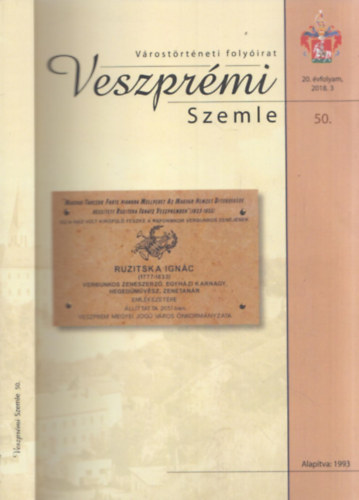 Veszprmi Szemle 50. (20. vfolyam, 2018/3. szm)