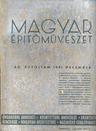 Magyar ptmvszet 1941. 40. vf. december