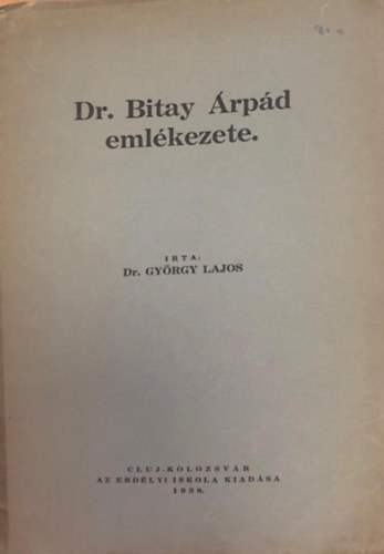 Dr Bitay rpd emlkezete