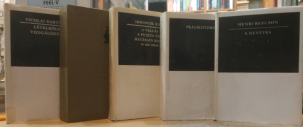 5 db Gondolkodk: A nevets; Pragmatizmus; A valls, a puszta sz hatrain bell s ms rsok; A trtnelmi vilg felptse a szellemtudomnyokban; Ltelmleti vizsgldsok
