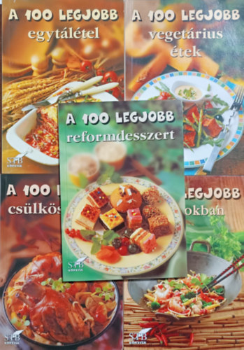 Tor Elza  ( szerk.) - A 100 legjobb: Egytltel + Vegetrius tek + Reformdesszert + Cslks recept + tel wokban (5 ktet)