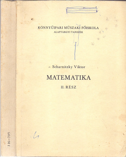 Dr. Scharnitzky Viktor - Matematika II. rsz