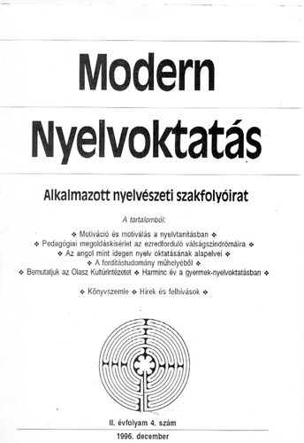 Szpe Gyrgy  (szerk.) - Modern nyelvoktats 1996. december