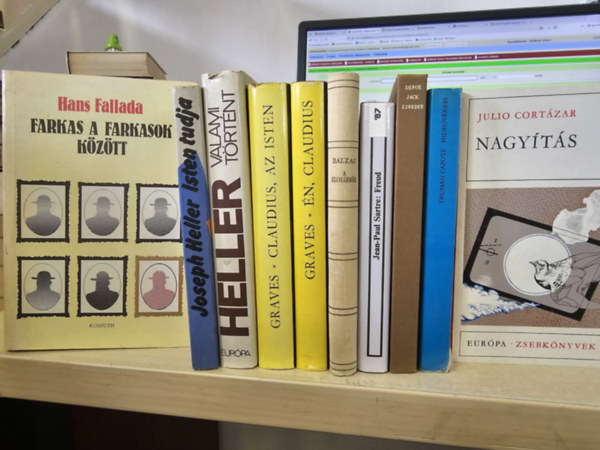 10db vil�girodalom, K�NYVMENT� AJ�NLAT: Nagy�t�s+ Hidegv�rrel+ Jack ezredes+ Freud+ A szam�rb�r+ �n Claudius+ Claudius az isten+ Valami t�rt�nt+ Isten tudja+ Farkas a farkasok k�z�tt