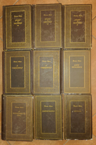 9 k�tet Thomas Mannt�l: J�zsef �s testv�rei I-II., III., IV., Var�zshegy I-II., Lotte Weimarban, Doktor Faustus, Levelek