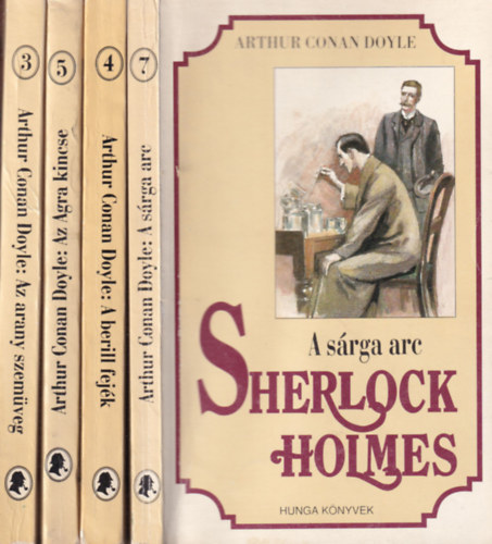 4 db Sherlock Holmes regny:  A srga arc + A berill fejk + Az Agra kincse + Az arany szemveg
