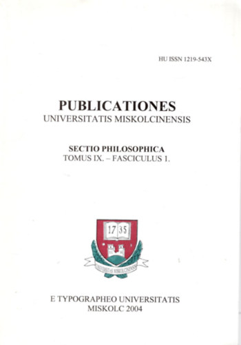Tz ves a blcsszkpzs a Miskolci Egyetemen - Jubileumi nnepi ls 2003. prilis 30. -Publicationes universitatis Miskolcinensis