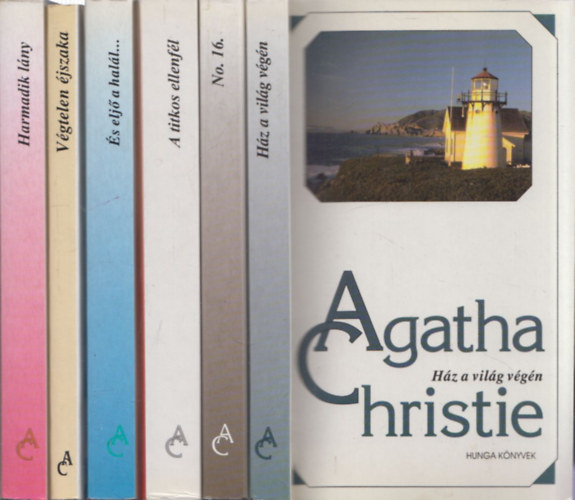 Agatha Christie - 6 db Agatha Christie regny: Hz a vilg vgn + No. 16. + A titkos ellenfl + s elj a hall... + Vgtelen jszaka + Harmadik lny