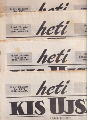 Prtay Tivadar - Heti Kis ujsg I. vfolyam 1992.  - (20. szm)