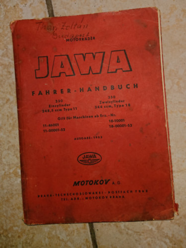 Jawa Fahrer-Handbuch