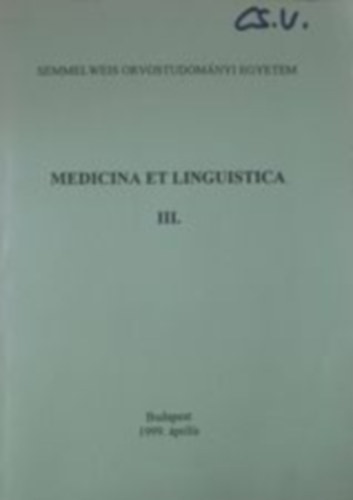 Medicina et linguistica III.