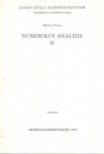 Numerikus analzis II.
