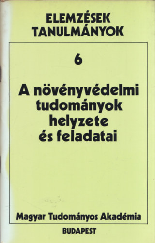 A nvnyvdelmi tudomnyok helyzete s feladatai - Elemzsek, tanulmnyok 6