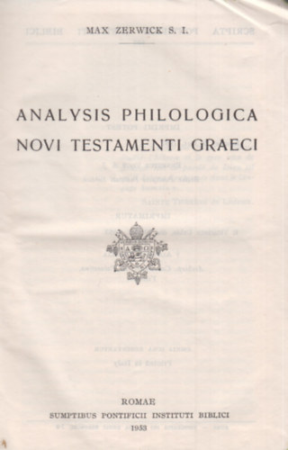 Analysis Philologica Novi Testamenti Graeci