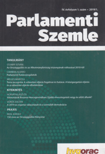 Parlamenti Szemle - IV. vfolyam 1. szm 2019/1