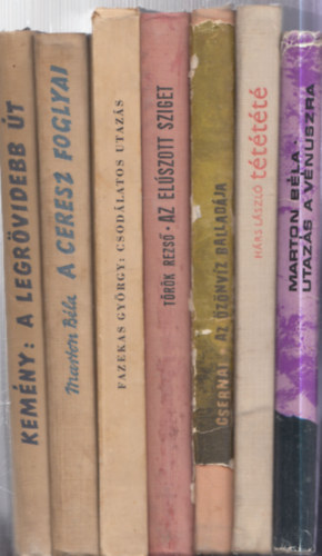 7 db. sci-fi (magyar szerz�k): A legr�videbb �t + A Ceresz foglyai + Utaz�s a V�nuszra + Csod�latos utaz�s + Az el�szott sziget + Az �z�nv�z ballad�ja + T�t�t�t�