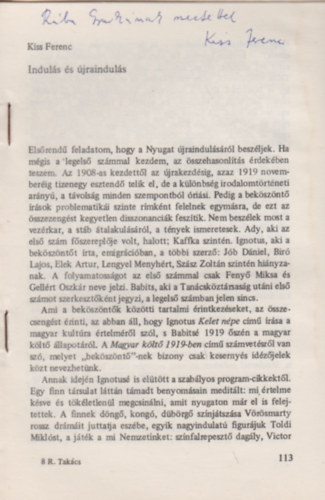 Indul�s �s �jraindul�s (k�l�nlenyomat)