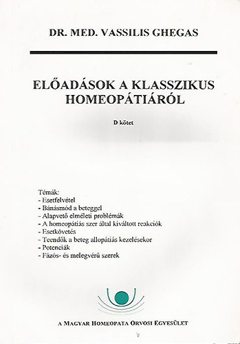 Eladsok a klasszikus homeoptirl "D" ktet