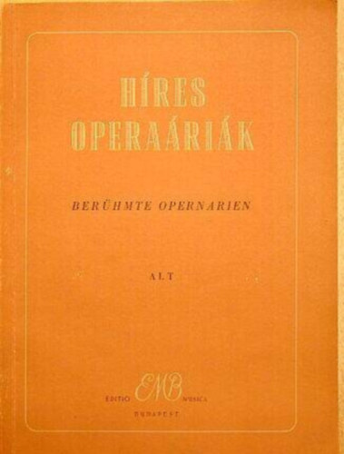H�res opera�ri�k -alt hangra zongorak�s�rettel-  Ber�hmte opernarien