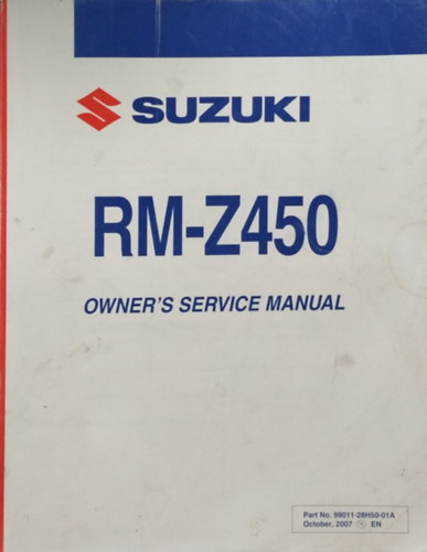 Suzuki RM-Z450 - Owner's Service Manual