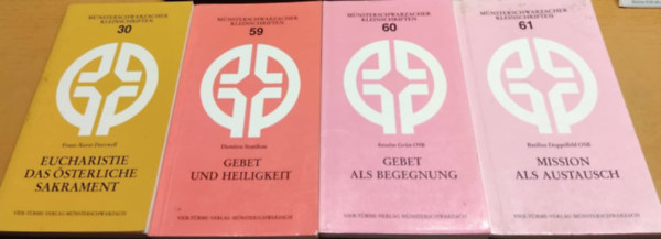 4 db Mnsterschwarzacher Kleinschriften: Eucharistie das sterliche Sakrament (30); Gebet als Begegnung (60); Gebet und Heiligkeit (59); Mission als Austausch (61)