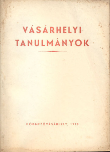 Vsrhelyi tanulmnyok