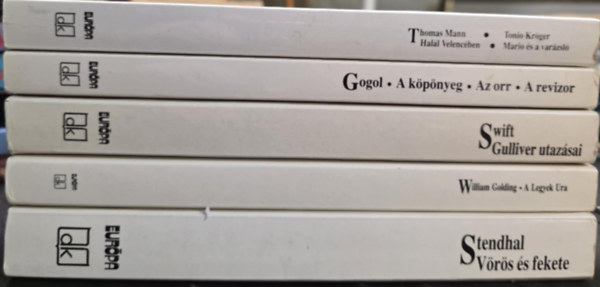 Nyikolaj Vasziljevics Gogol, Swift Jonathan, William Golding, Stendhal Thomas Mann - Európa diákkönyvtár könyvcsomag