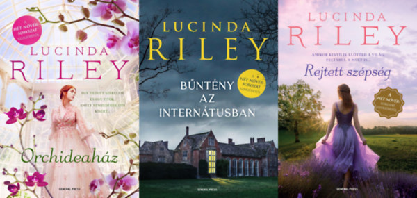 Lucinda Riley - 3 db Lucinda Riley regény: Orchideaház + Rejtett szépség + Bűntény az internátusban