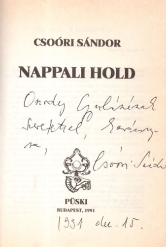 Nappali hold (dedik�lt)