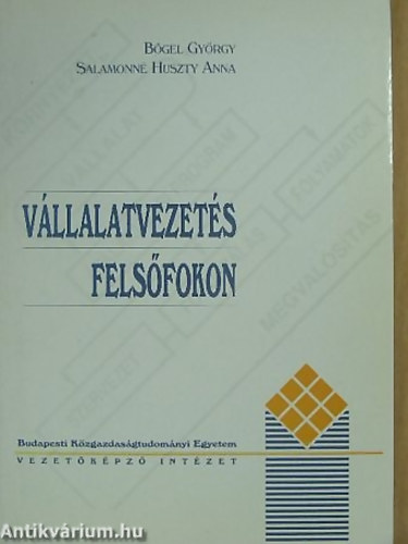 Vllalatvezets felsfokon