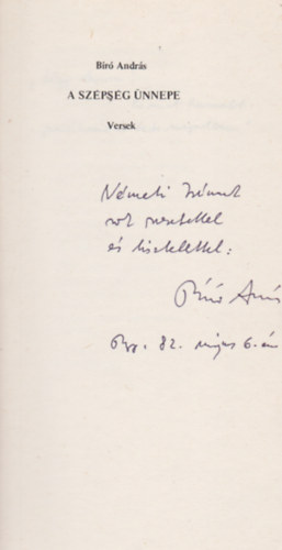 A sz�ps�g �nnepe (Dedik�lt)