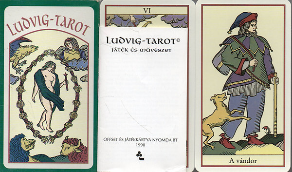 Ludvig-tarot. J�t�k �s m�v�szet -  78 lapos tarotk�rtya + kis�r�f�zet