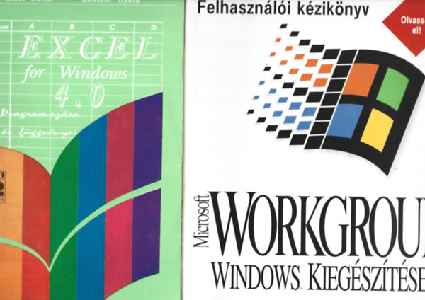 2 db knyv, Klucs Lszl-Koleszr Gyula: Excel for Windows 4.0, Microsoft Workgroup Windows kiegsztsek