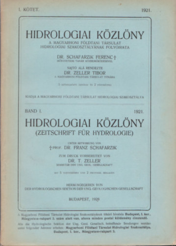 Hidrolgiai Kzlny 1921 - I.ktet