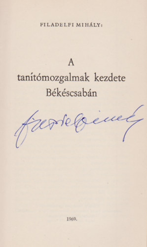 A tan�t�mozgalmak kezdete b�k�scsab�n (Al��rt p�ld�ny)