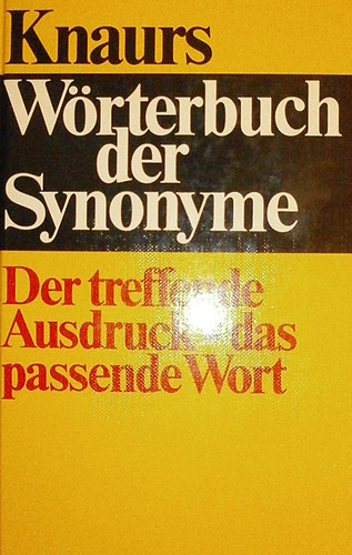 Knaurs Wrterbuch der Synonyme
