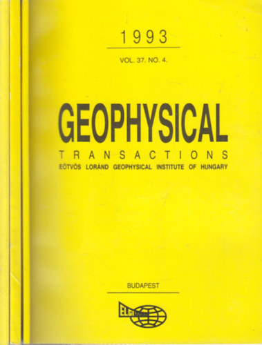 Hegybr Zsuzsanna  (szerk.) - Geophysical Transactions Vol. 37/1-4.