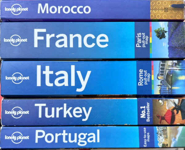 LONELY PLANET csomag: Portugal, Turkey, Morocco, France, Italy