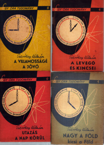 4 db Sztr�kay K�lm�n k�tet: A villamoss�g� a j�v� - A leveg� �s kincsei - Nagy a F�ld / Kicsi a F�ld - Utaz�s a Nap k�r�l